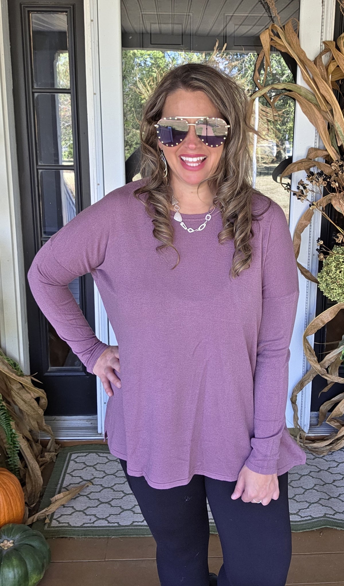 SPICE DROP SHOULDER SOFT SWEATER