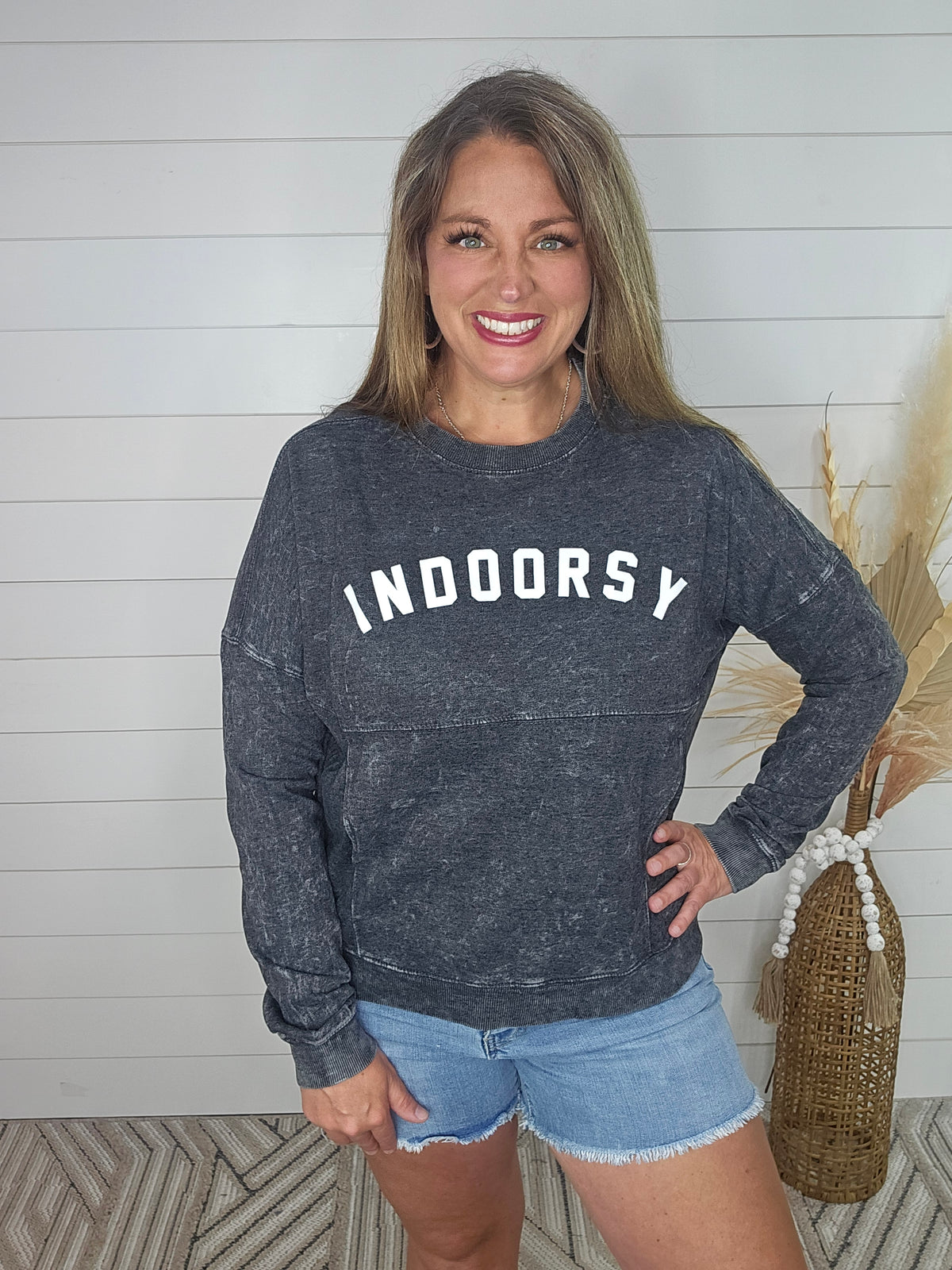 INDOORSY MINERAL WASH PULLOVER