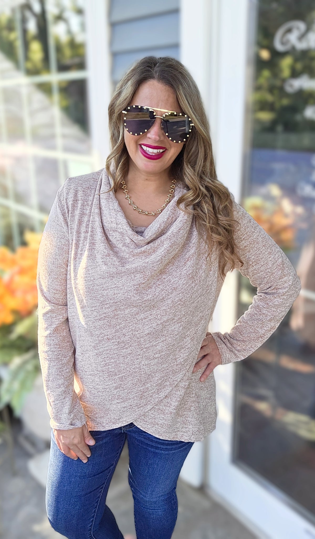 DEAR SCARLETT - 2 N 1 CARDIGAN - CHOCOLATE