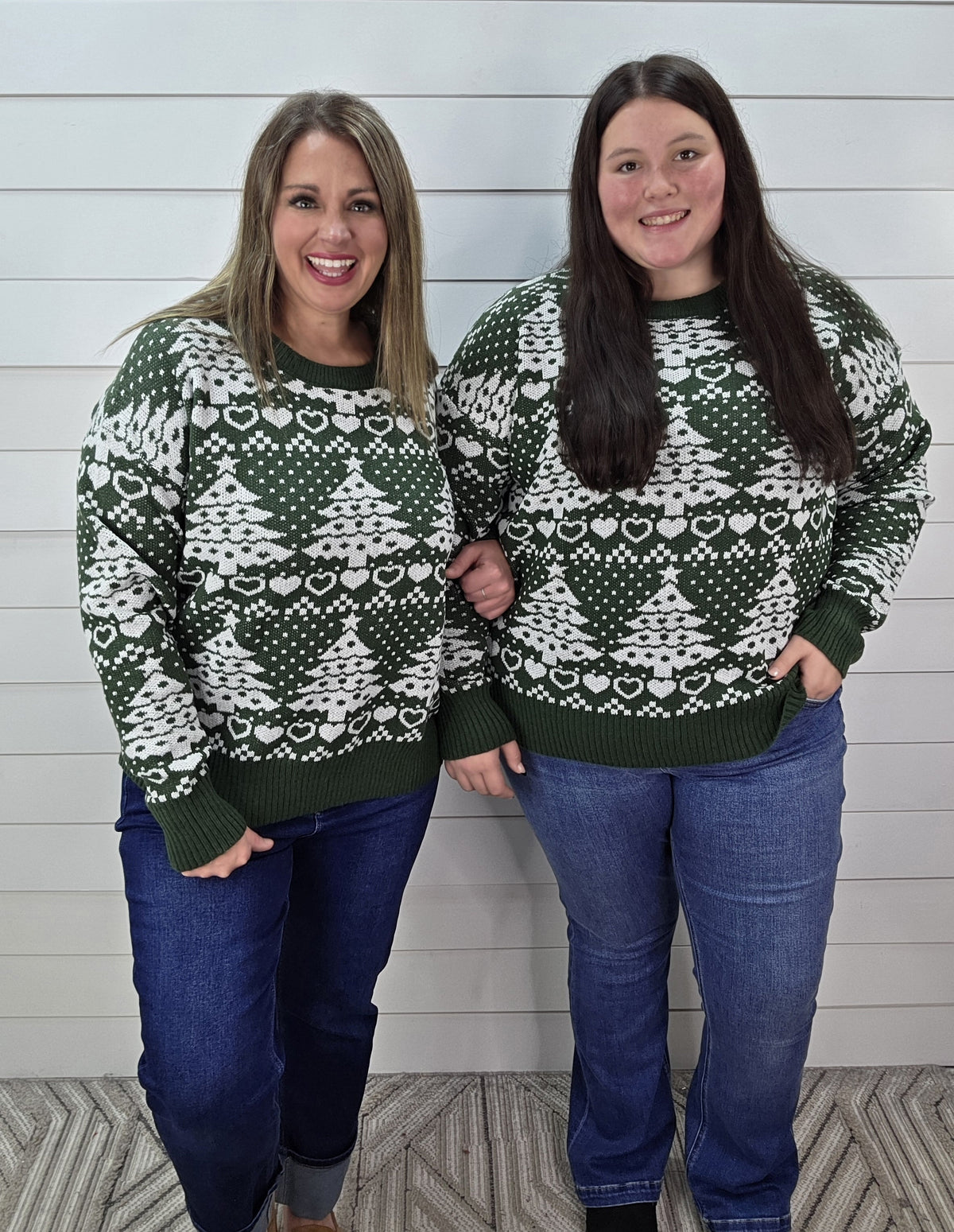 GREEN TREE PULLOVER SWEATER