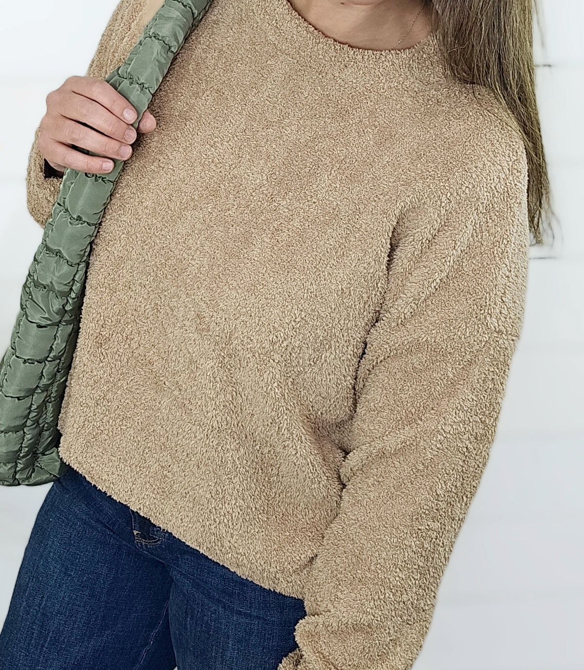 COCOA PLUSH PULLOVER KNIT TOP