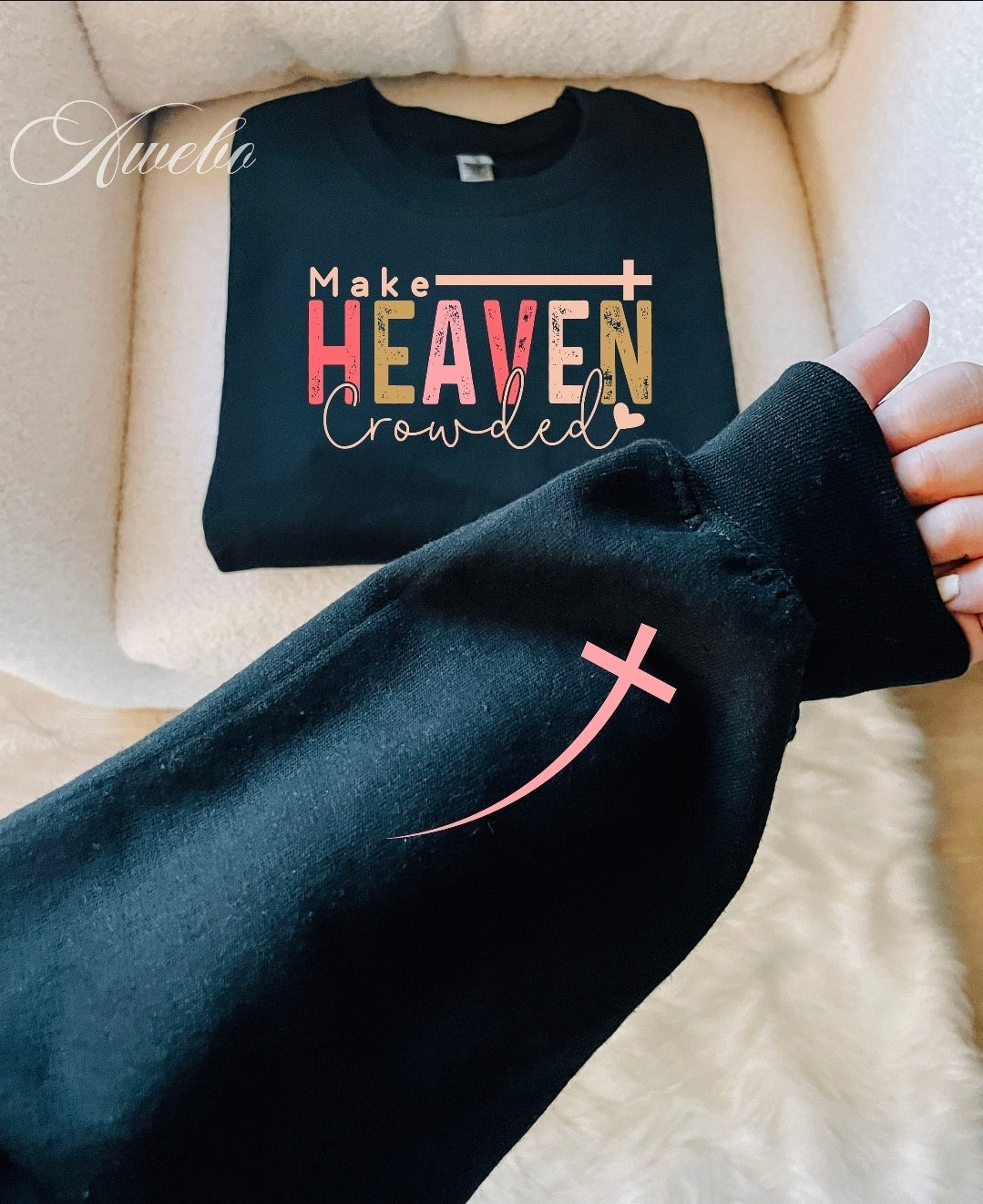 MAKE HEAVEN CROWDED GRAPHIC SWEATSHIRT