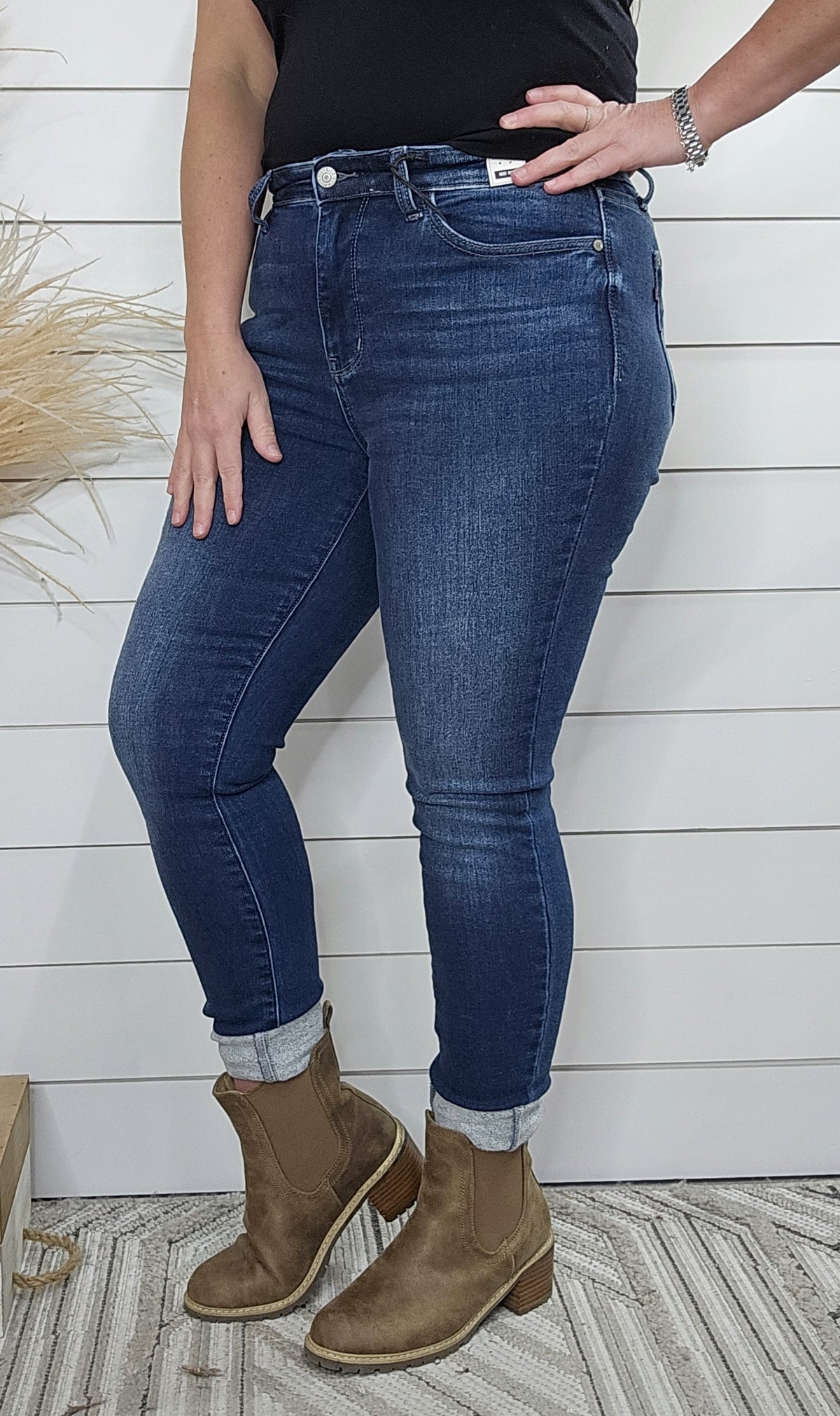 JUDY BLUE THERMAL DENIM SKINNY