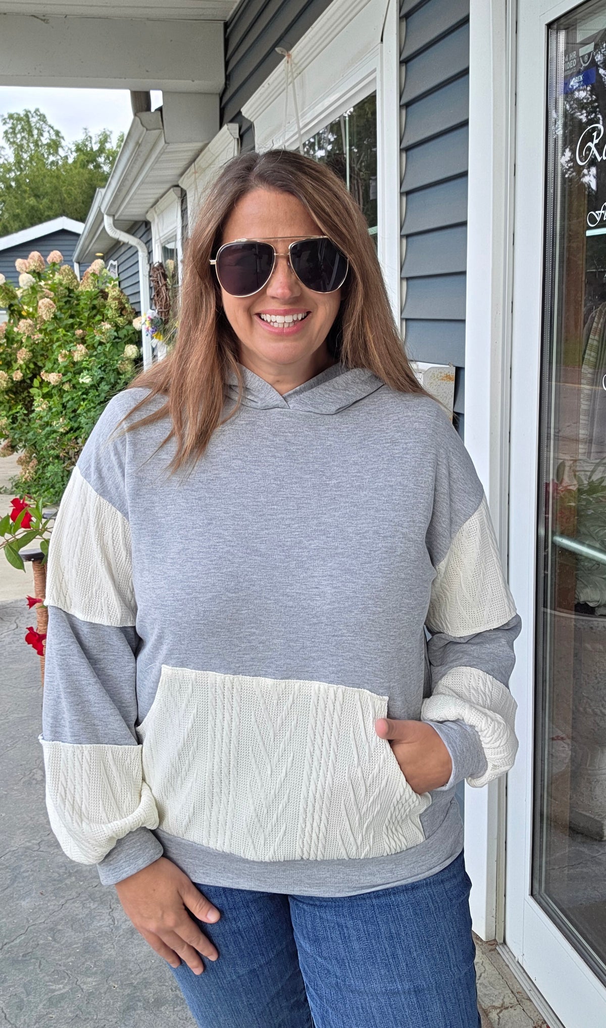 GREY FRECH TERRY CONTRAST Making Melody Sweatshirt