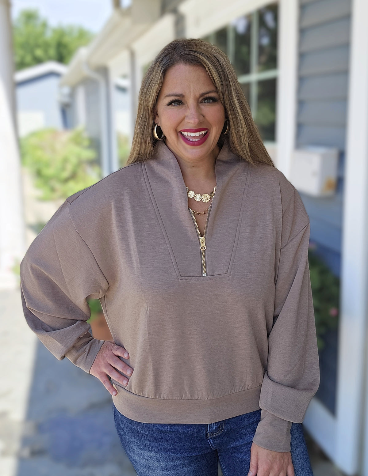 COCOA SCUBA HALF ZIP PULLOVER