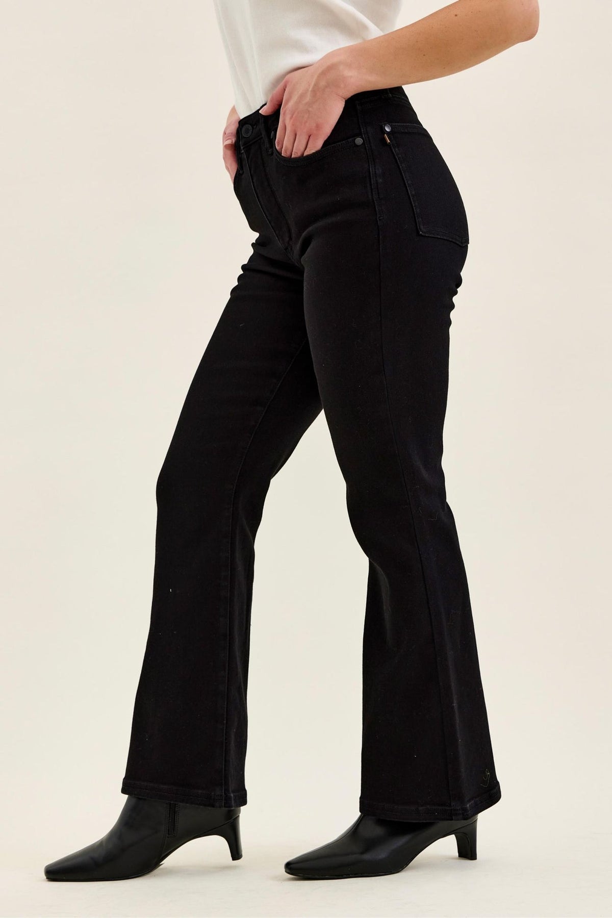 JUDY BLUE HIGH WAIST BLACK TUMMY CONTROL BOOTCUT JEAN
