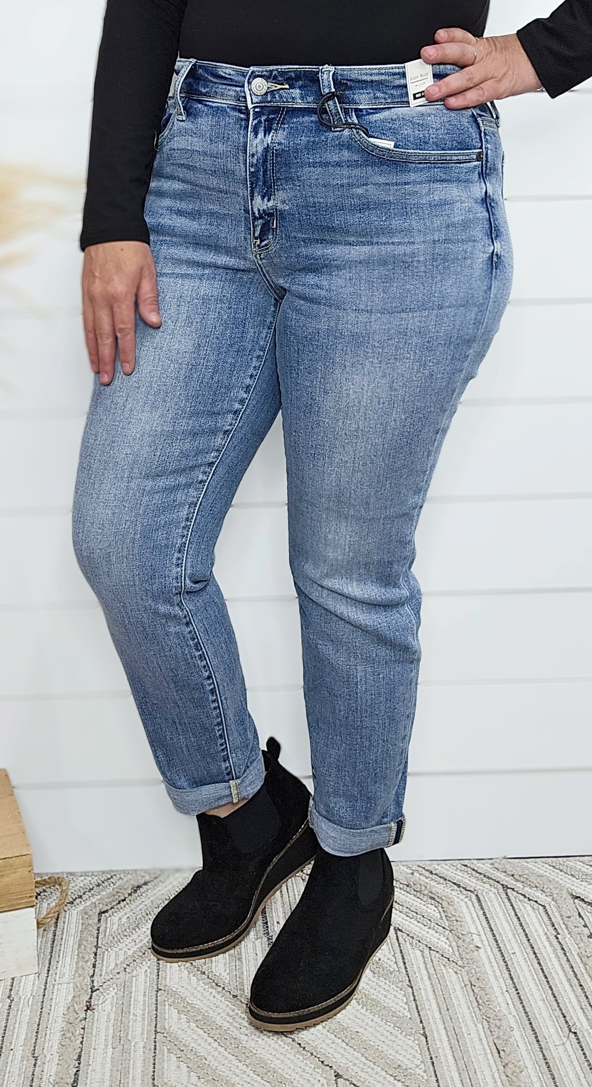 JUDY BLUE CORE LT WASH BOYFRIEND JEAN