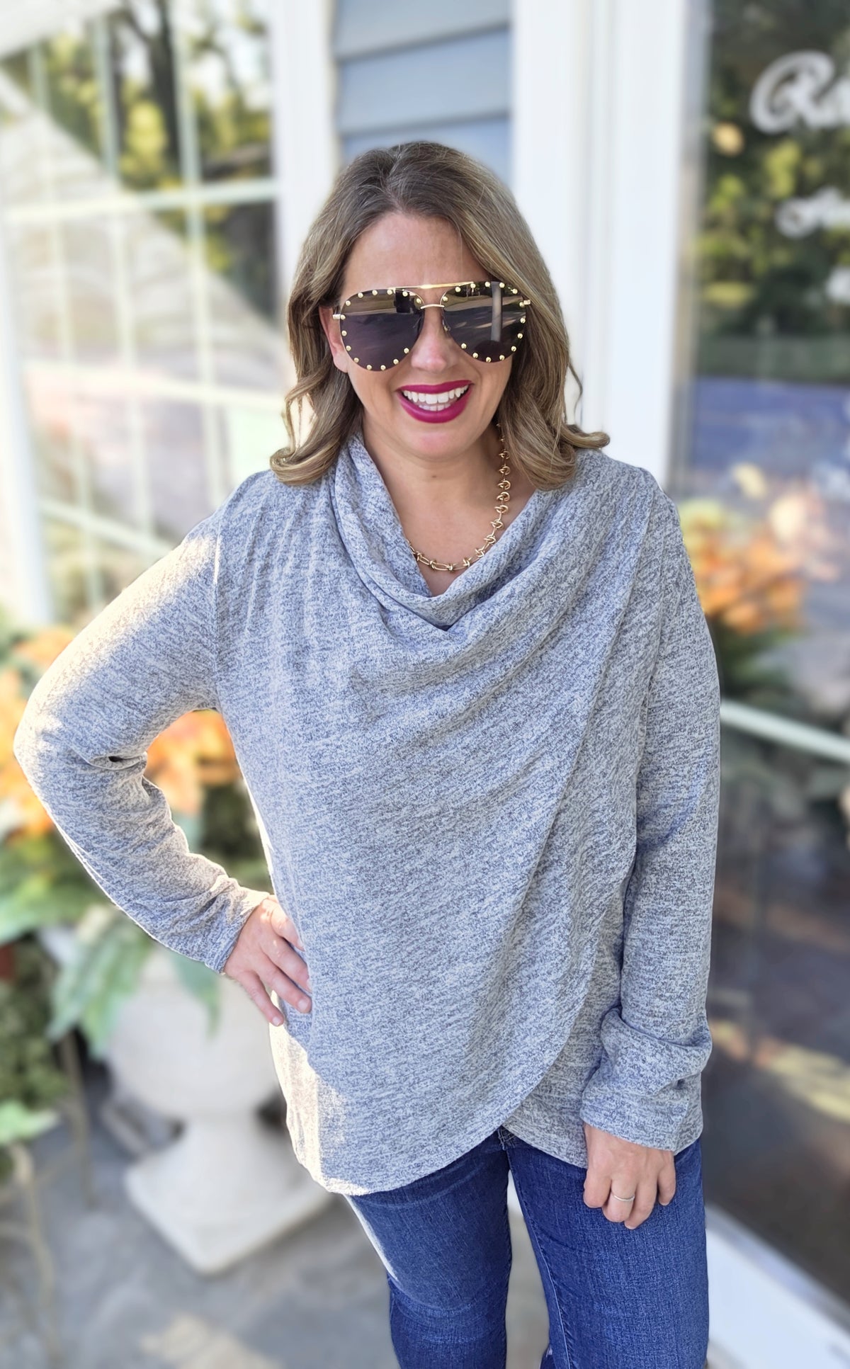 DEAR SCARLETT - BRUSHED KNIT 2 IN 1 JOURNEY CARDIGAN - BLACK