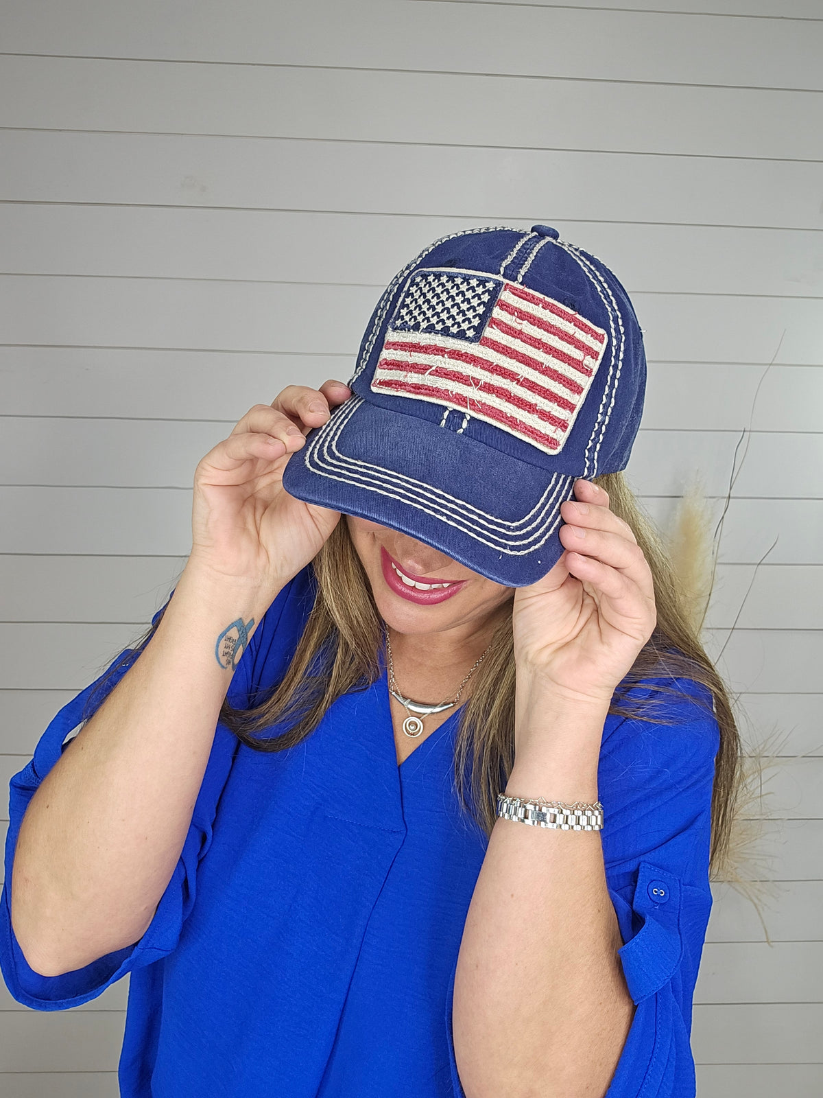 FLAG BASEBALL HAT -2  COLORS