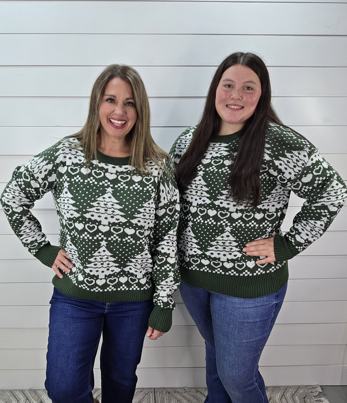 GREEN TREE PULLOVER SWEATER