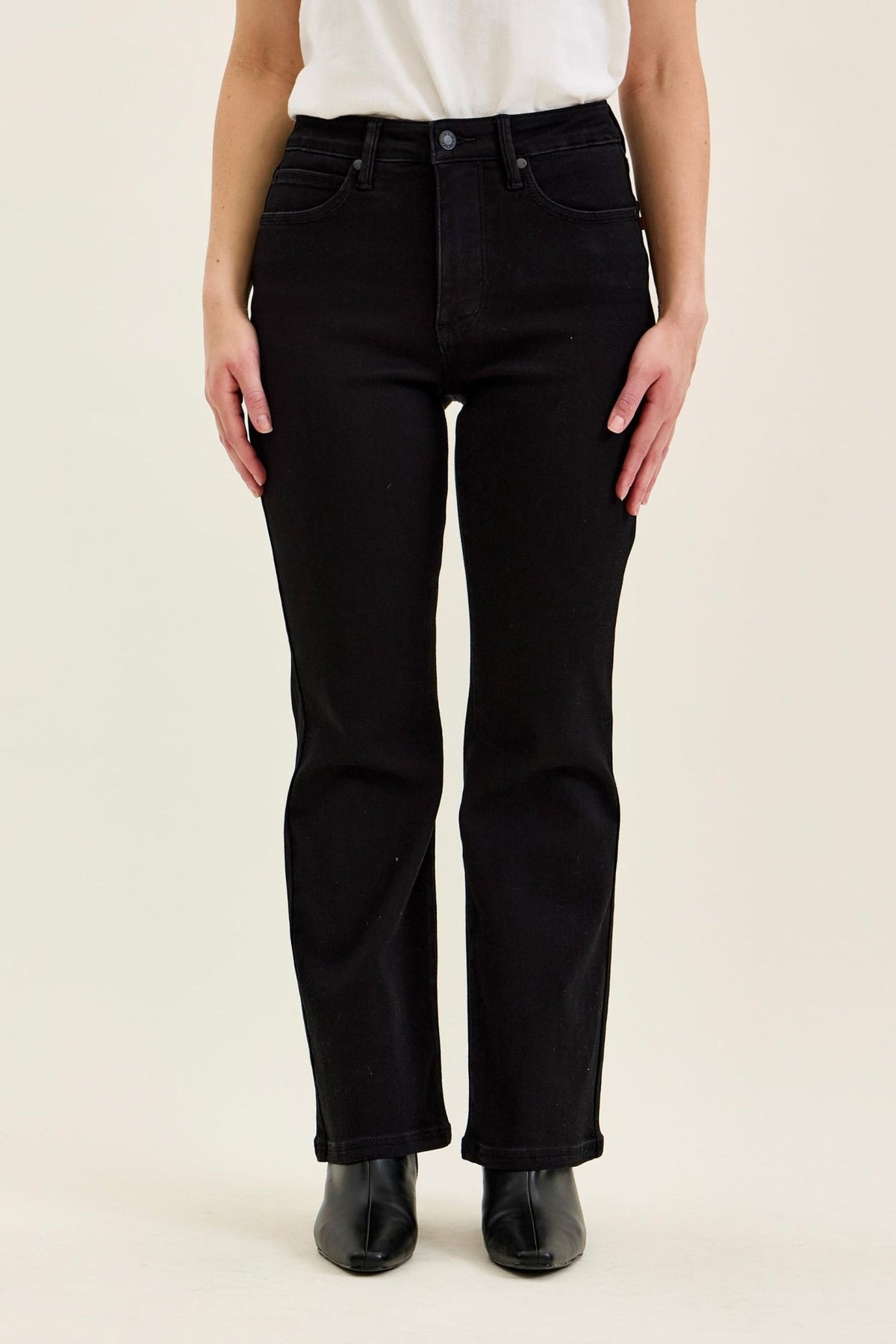 JUDY BLUE HIGH WAIST BLACK TUMMY CONTROL BOOTCUT JEAN