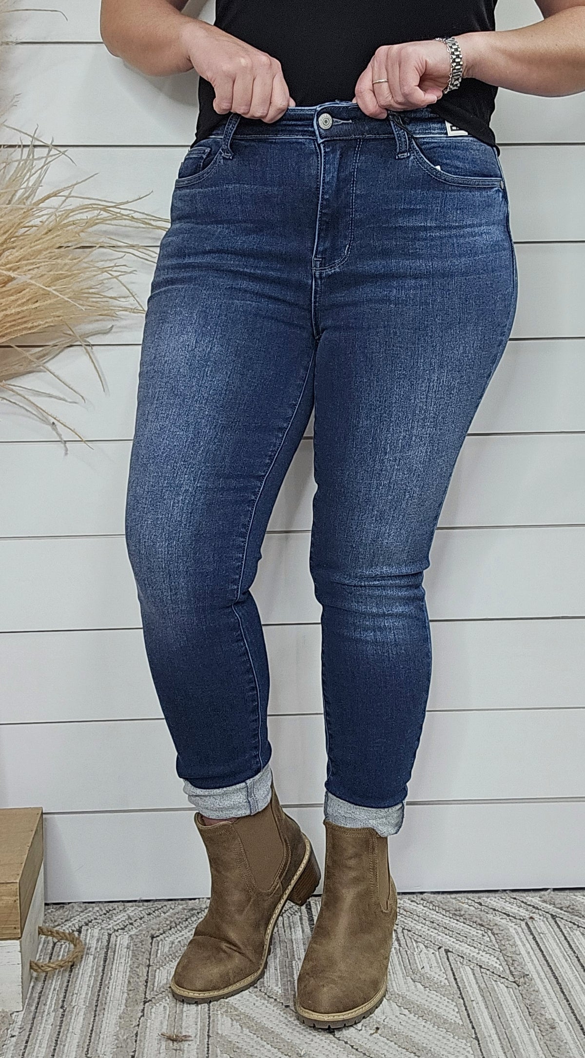 JUDY BLUE THERMAL DENIM SKINNY