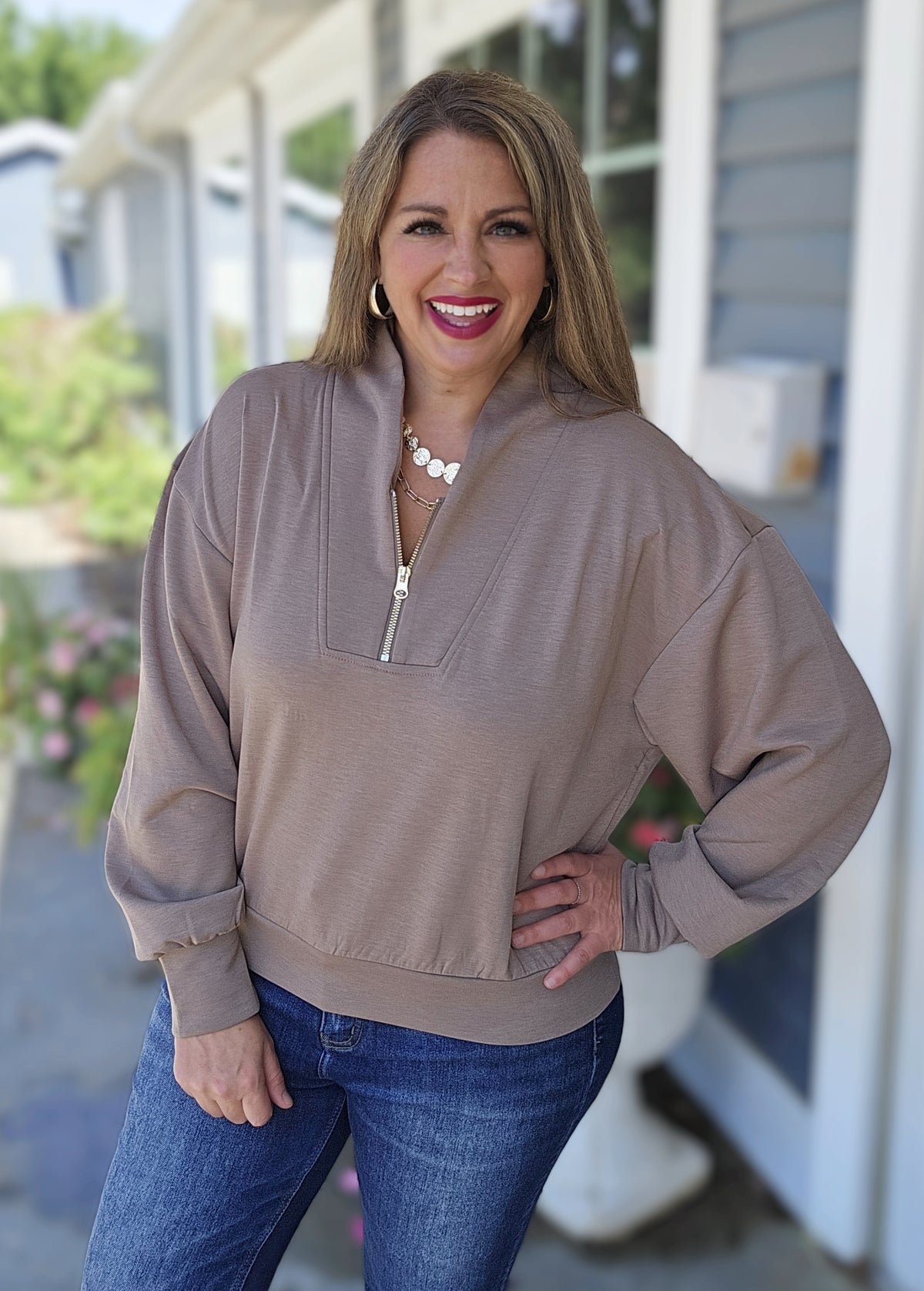 COCOA SCUBA HALF ZIP PULLOVER
