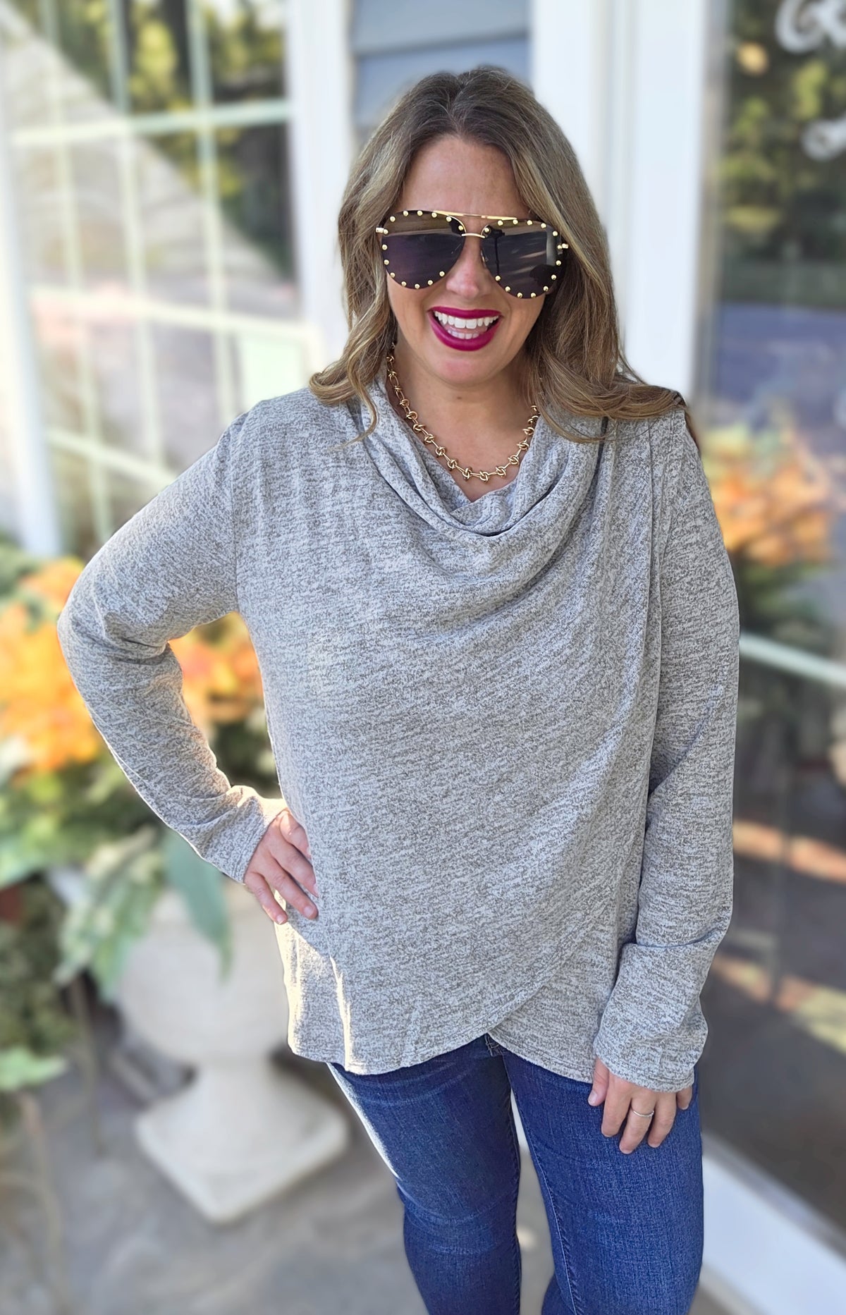 DEAR SCARLETT - 2 IN 1 CARDIGAN - OLIVE