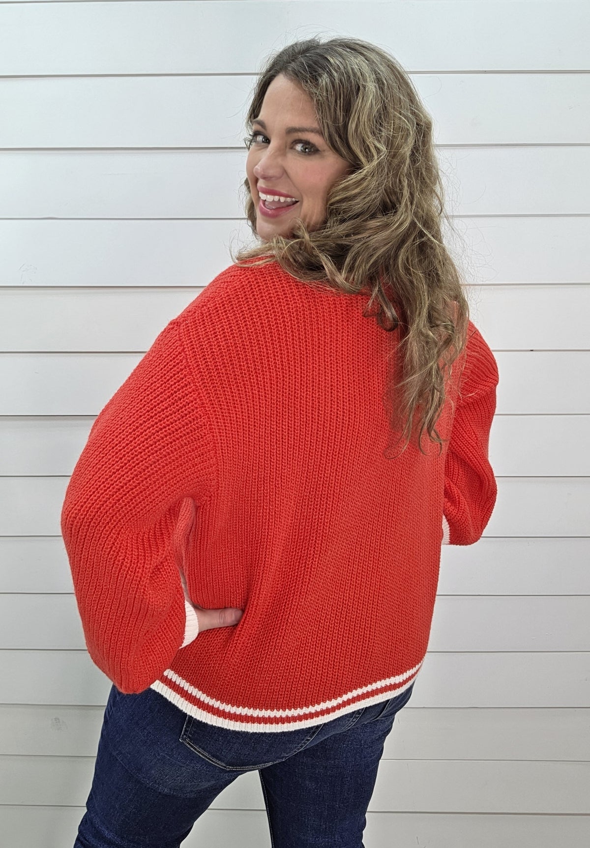 RED "HO HO HO" SWEATER