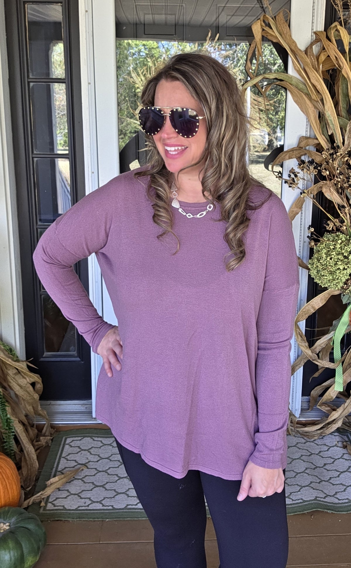 SPICE DROP SHOULDER SOFT SWEATER