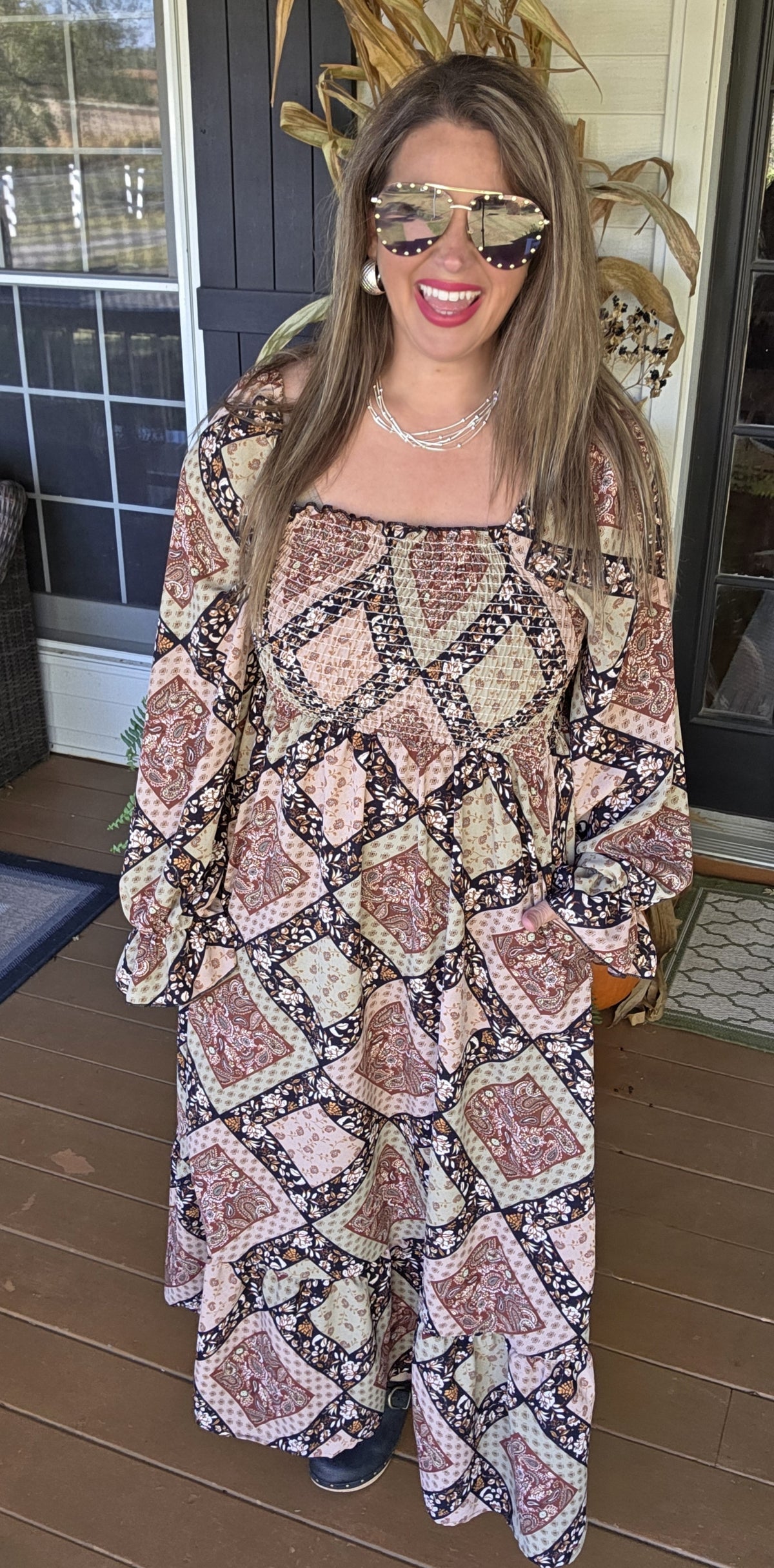 square neck boho dress Women's Boho Dresses Square Neck Floral Print Tiered Open Back Maxi Dress with Tie Straps Flowy Breathable Vintage Garden Party Vacation Dress Orange M