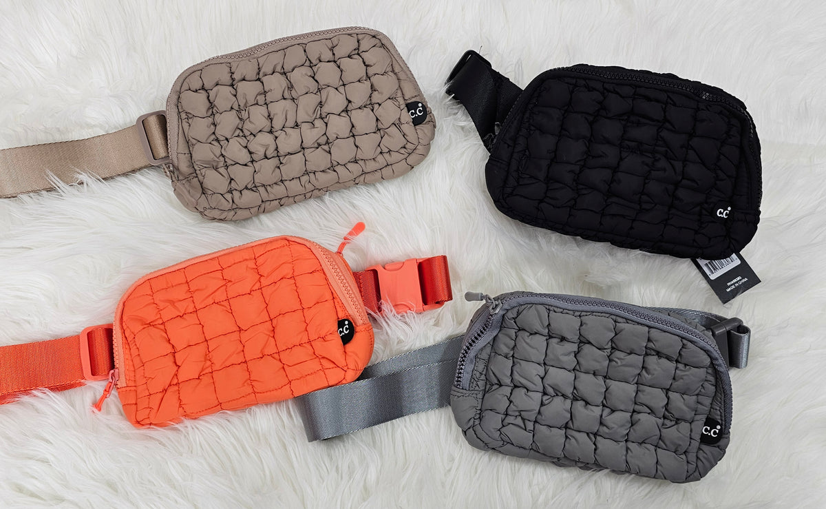 ORANGE CC QUILTED BUM BAG