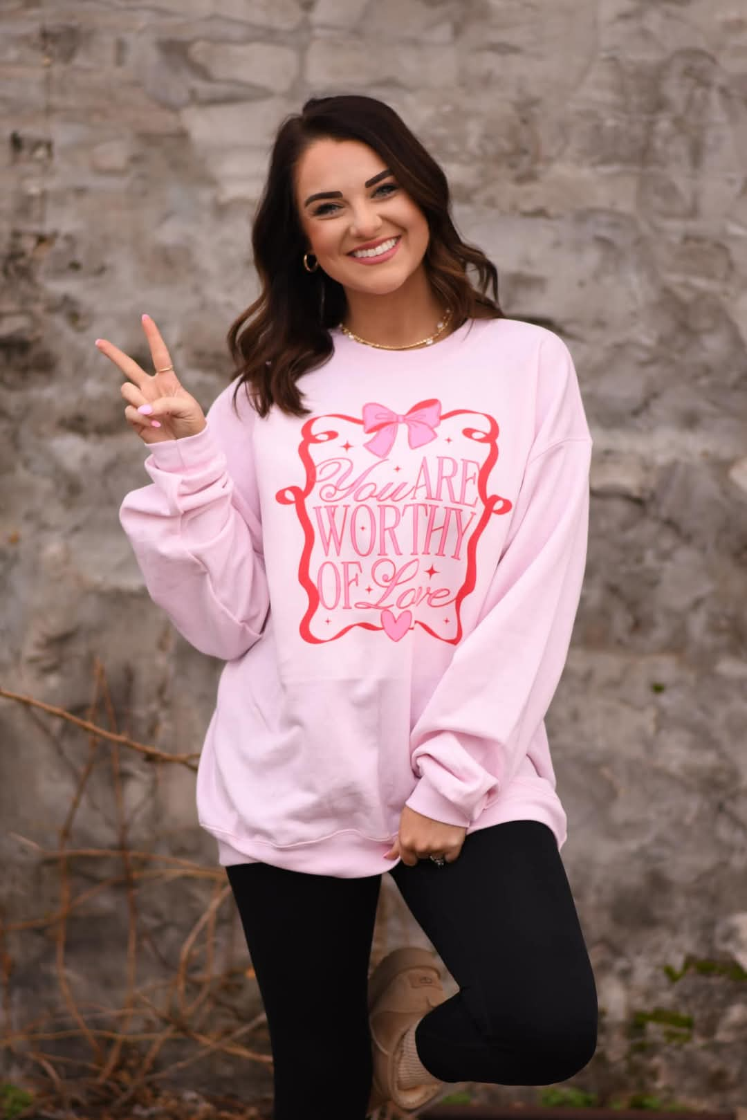 **PRE ORDER** YOU ARE WORTHY OF LOVE SWEATSHIRT - TAT 15 BUSINESS DAYS