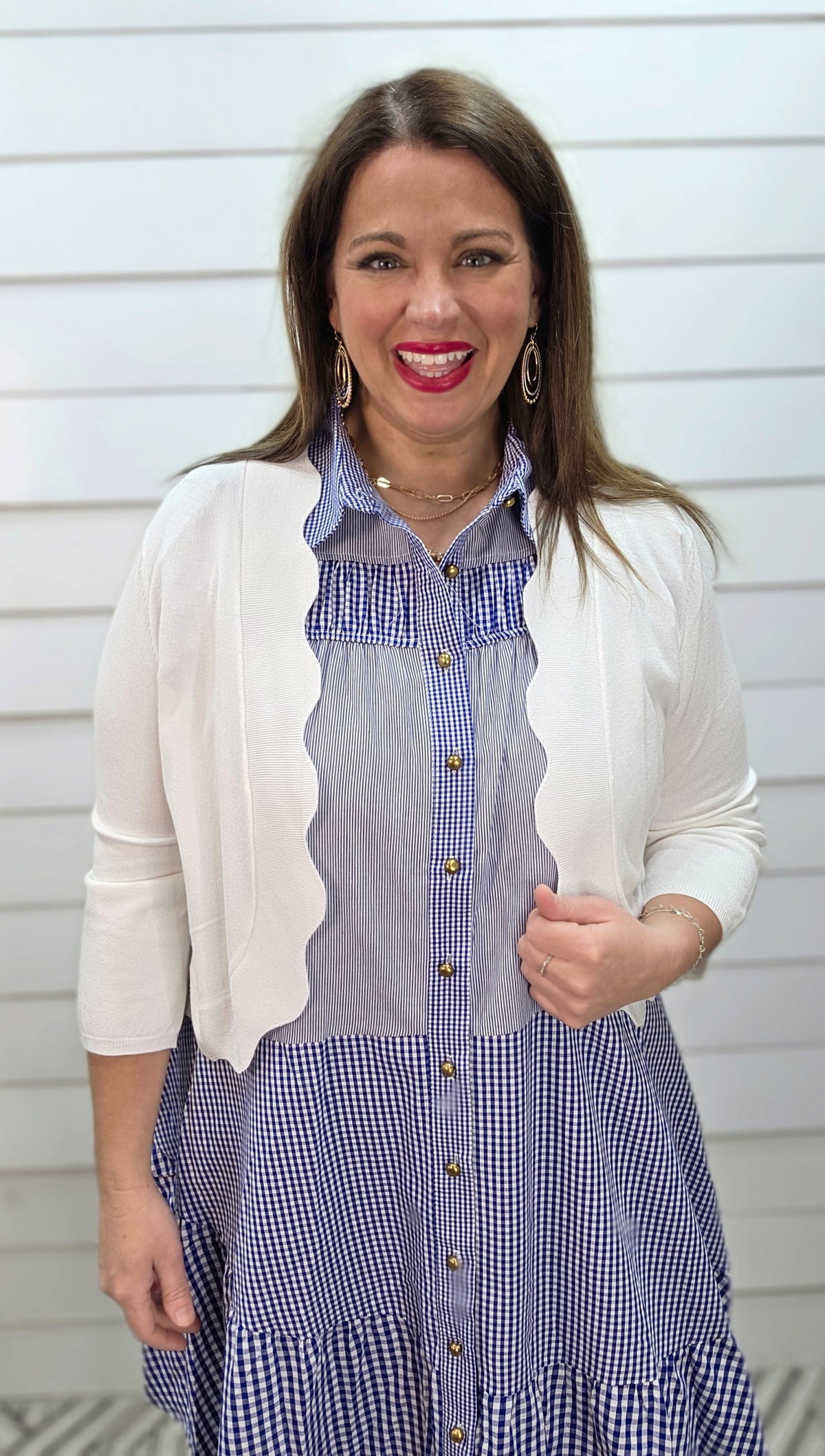 IVORY SCALLOPED KNIT BOLERO