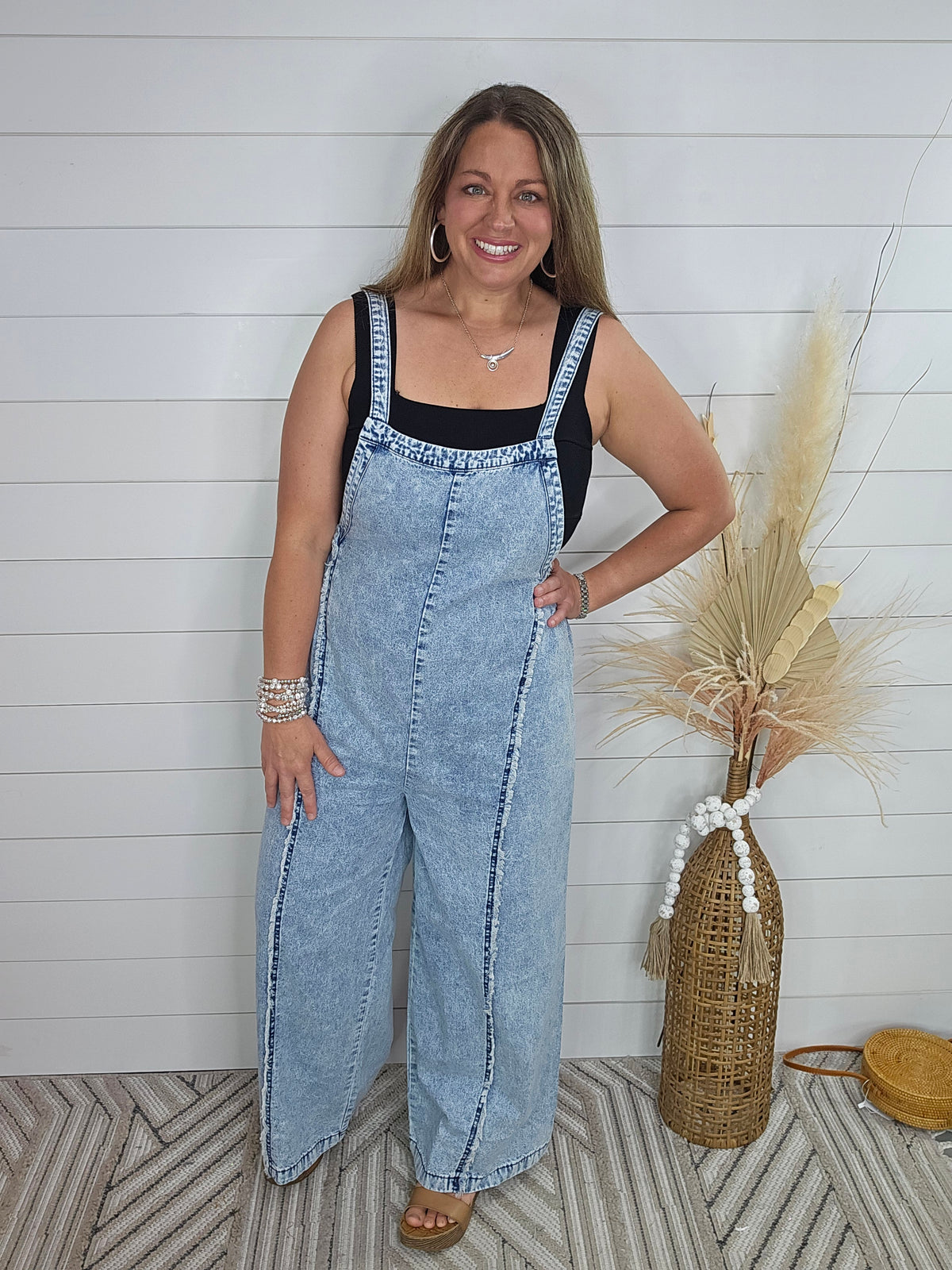 LIGHT WASH FREY LIGHT WEIGHT DENIM OVERALLS