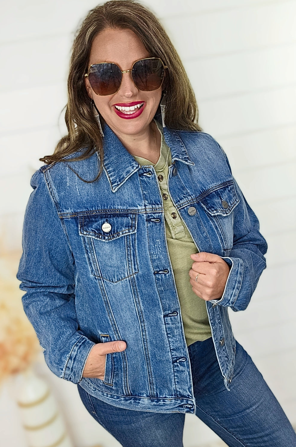 RISEN RELAXED FIT DENIM VINTAGE JACKET