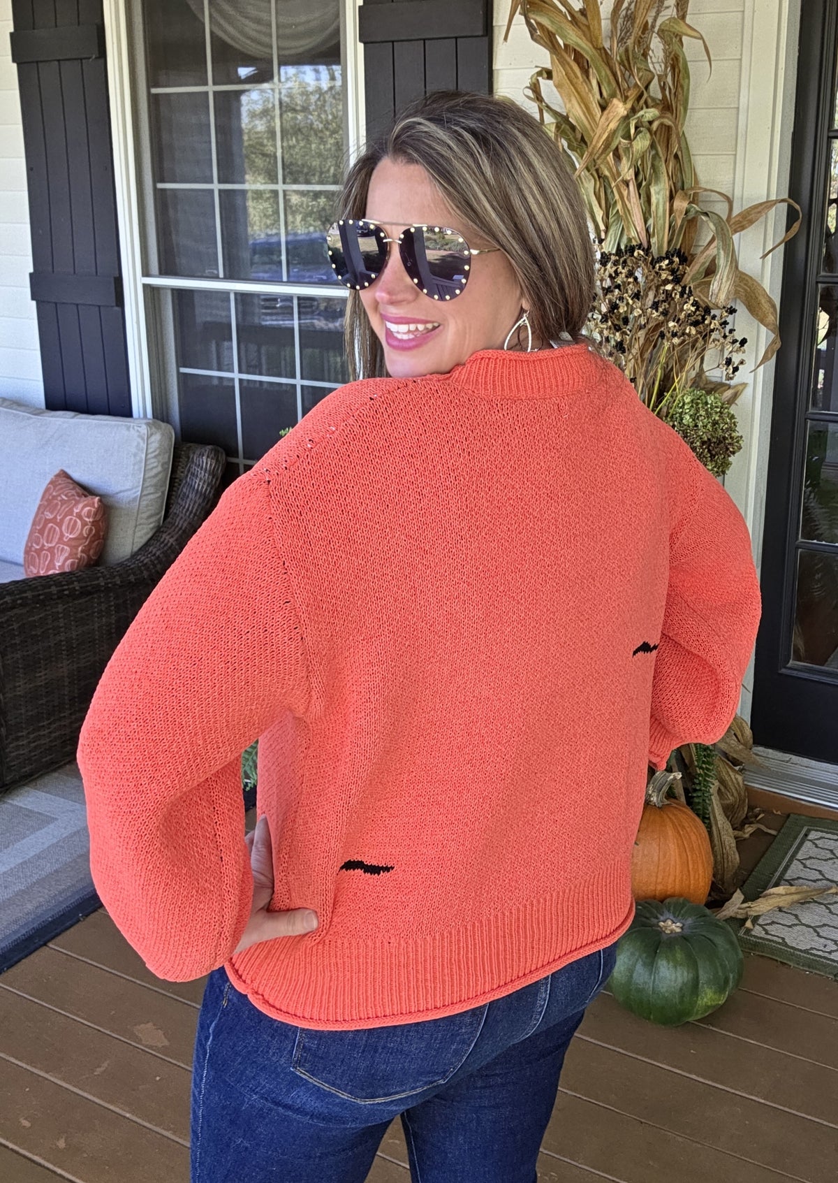 ORANGE GHOST SWEATER
