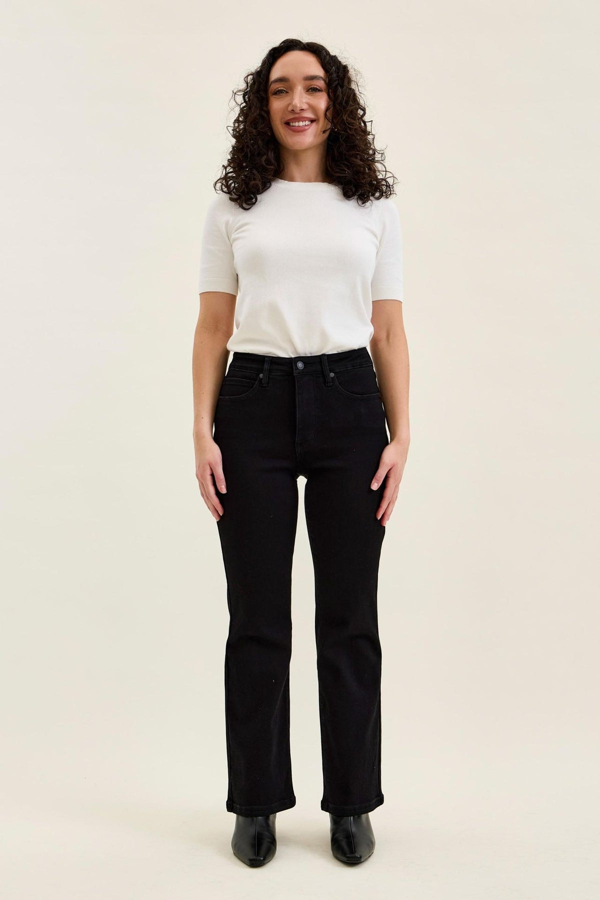 JUDY BLUE HIGH WAIST BLACK TUMMY CONTROL BOOTCUT JEAN
