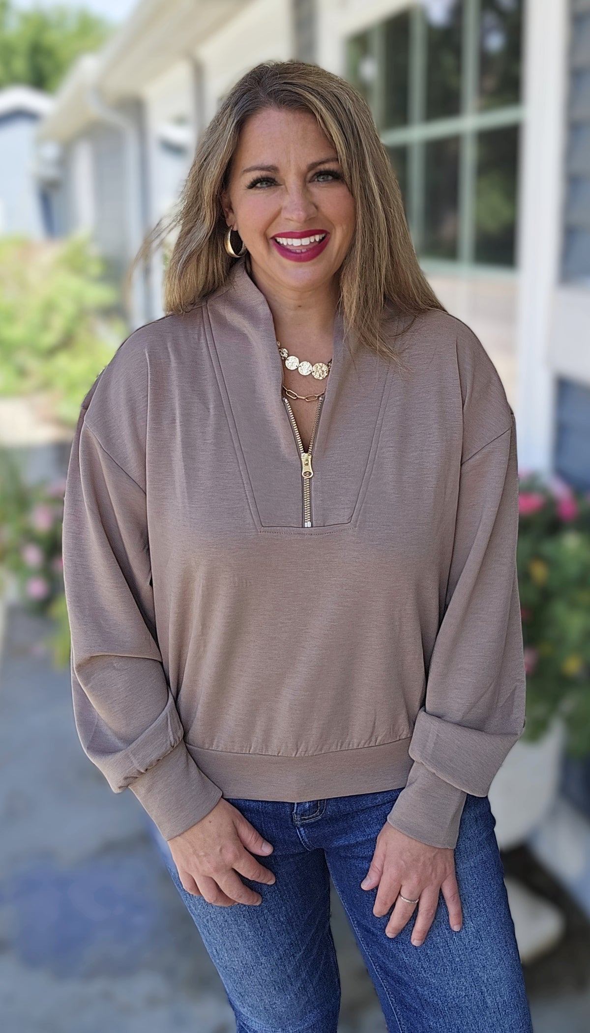 COCOA SCUBA HALF ZIP PULLOVER