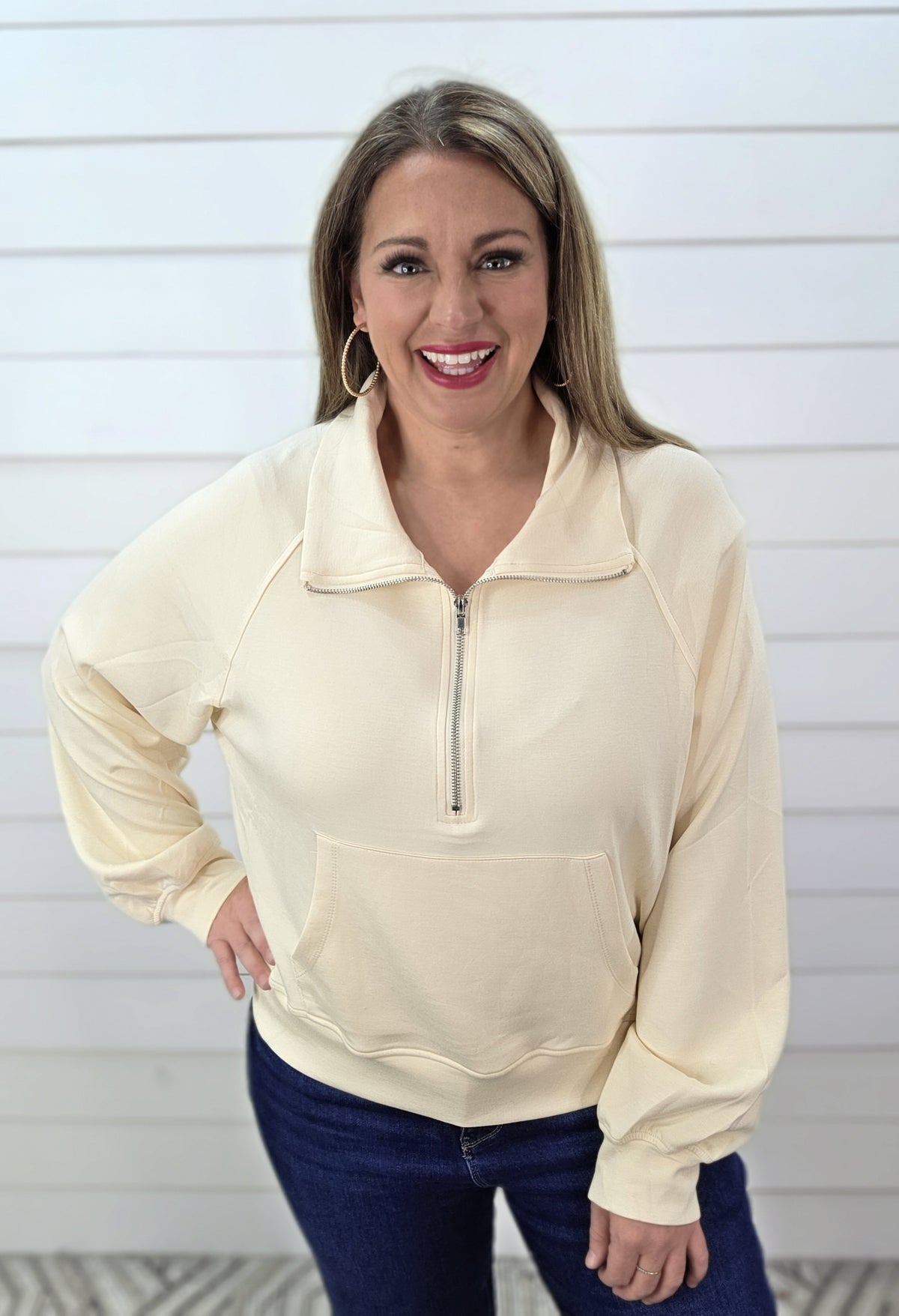 ALPACA SCUBA QUARTER ZIP LIGHT WEIGHT PULLOVER
