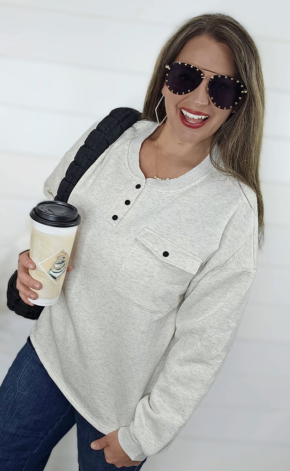 OATMEAL POCKET PULLOVER