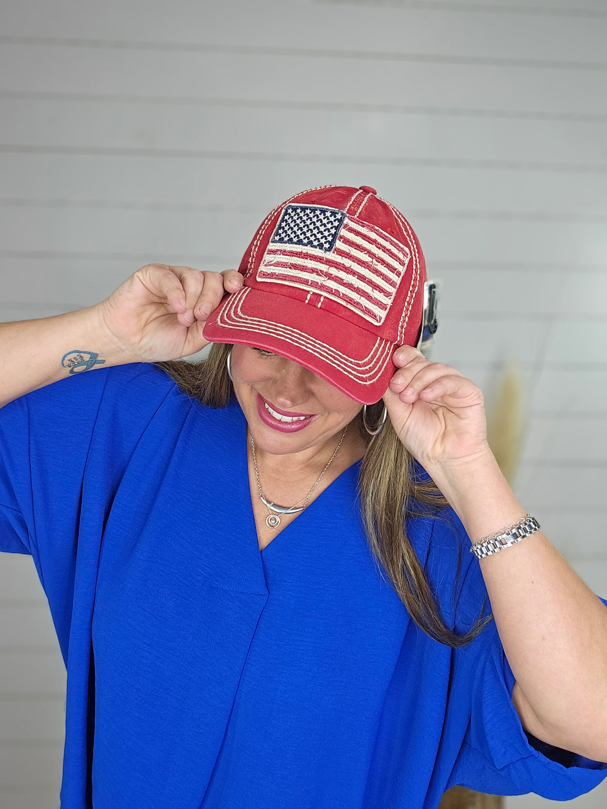 FLAG BASEBALL HAT -2  COLORS