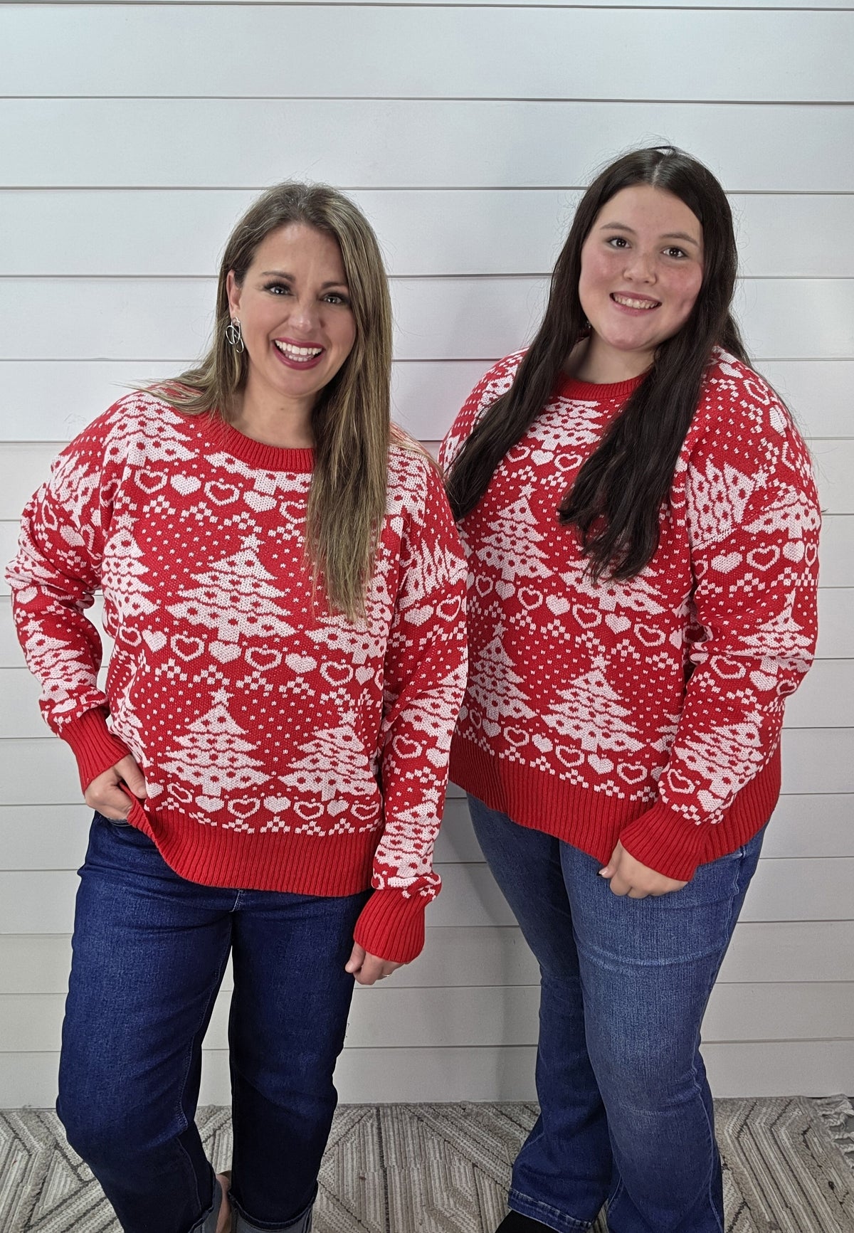 RED TREE PULLOVER SWEATER
