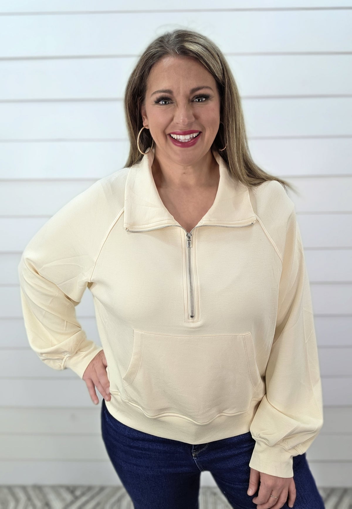 ALPACA SCUBA QUARTER ZIP LIGHT WEIGHT PULLOVER