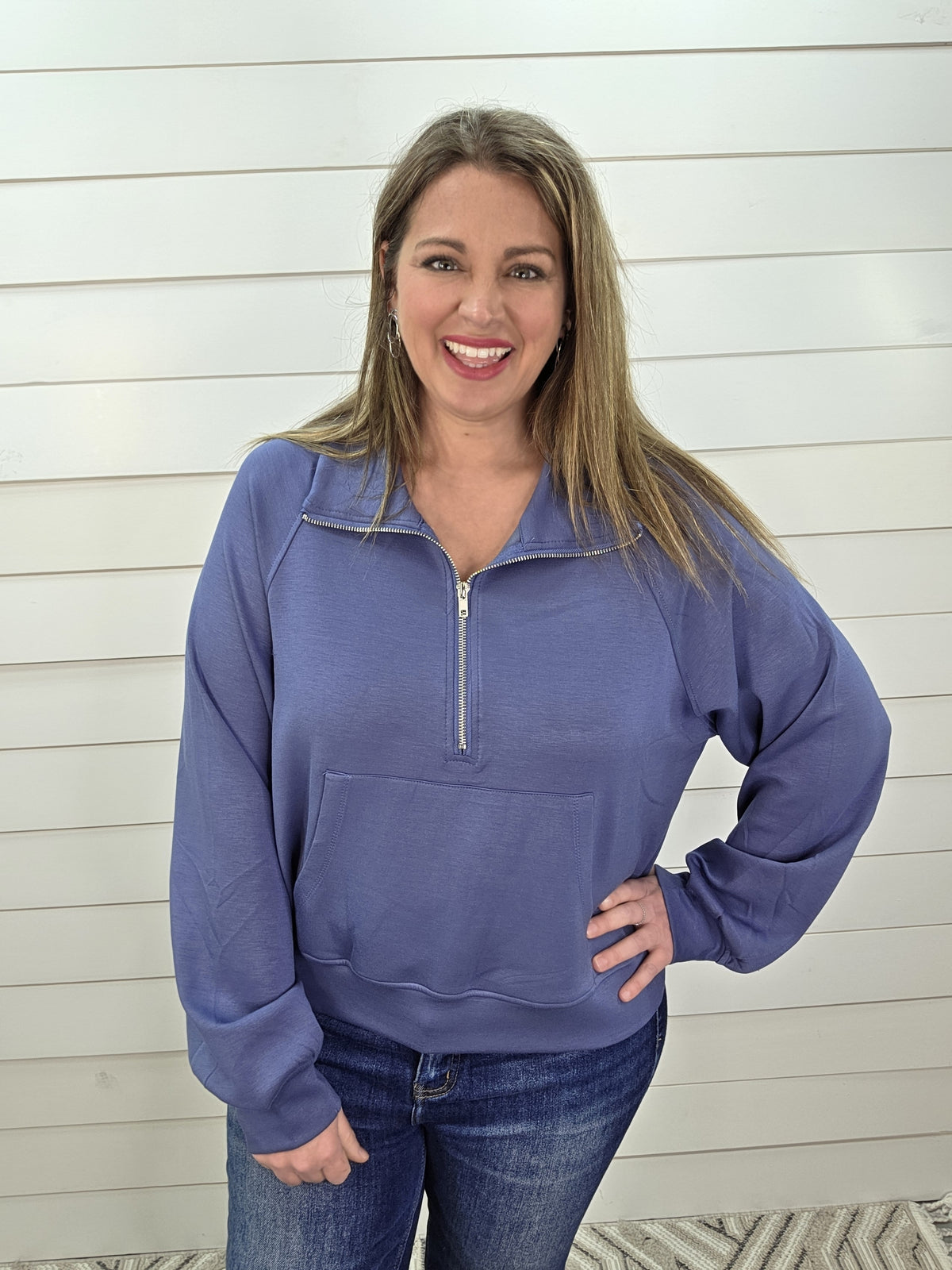 LT NAVY SCUBA QUARTER ZIP