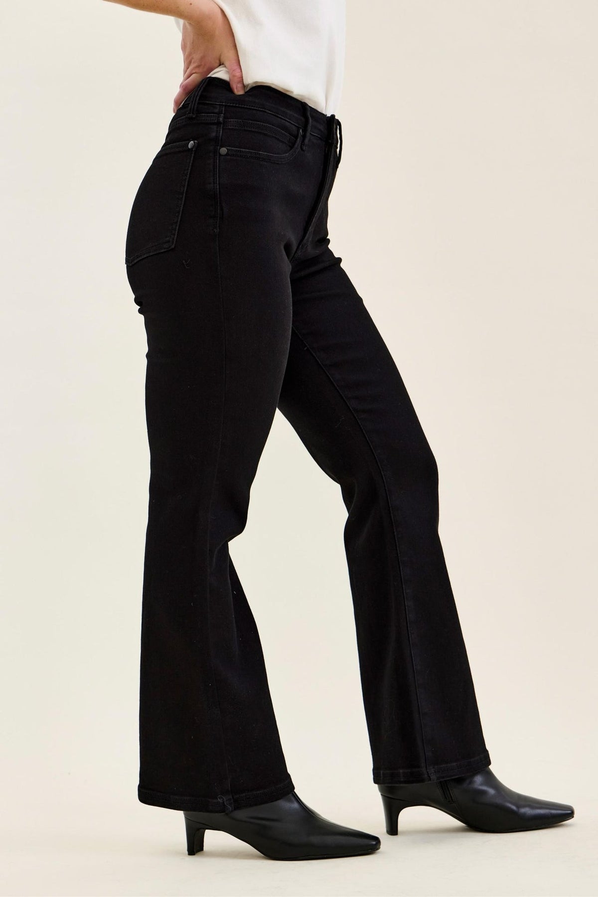 JUDY BLUE HIGH WAIST BLACK TUMMY CONTROL BOOTCUT JEAN