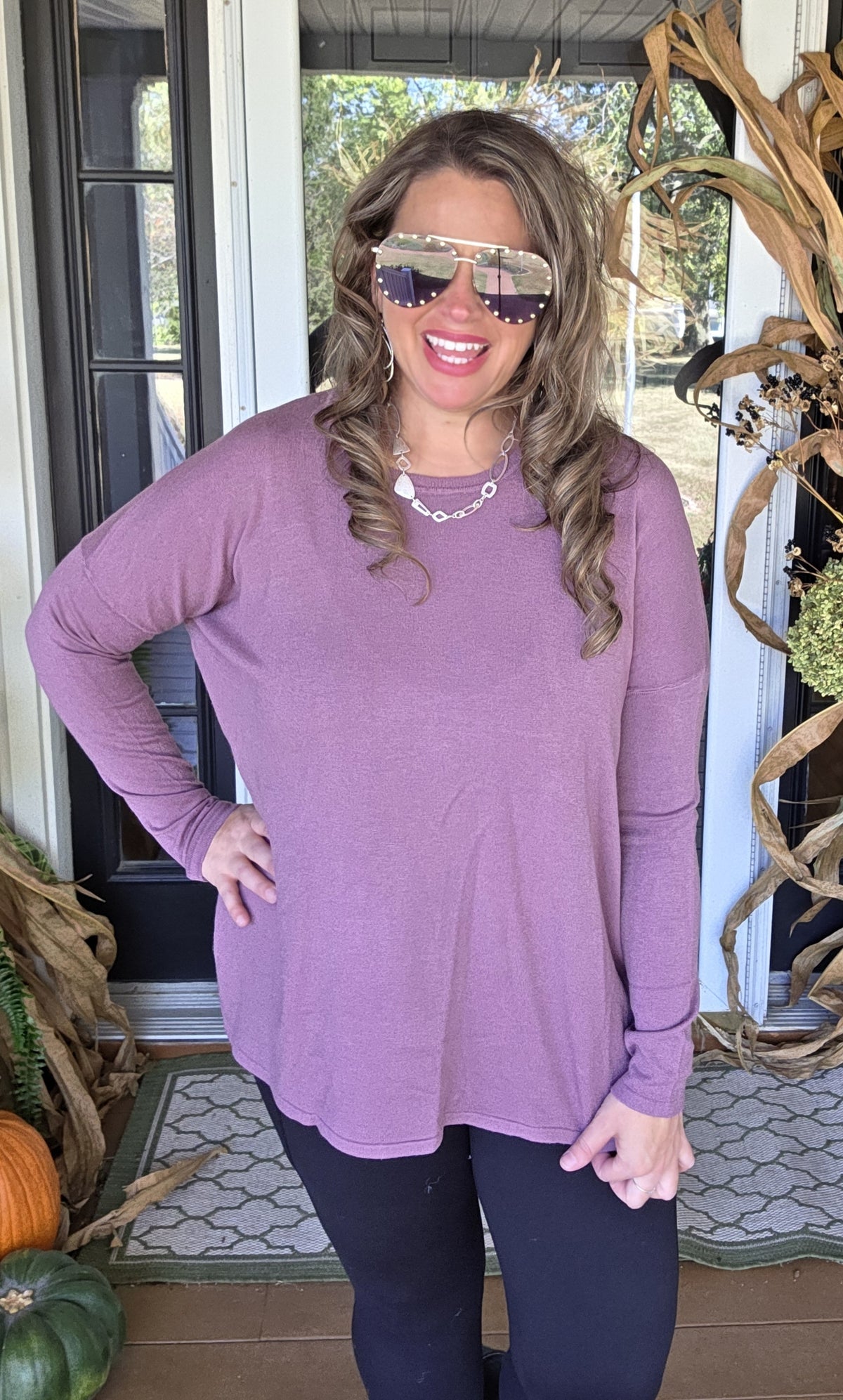 SPICE DROP SHOULDER SOFT SWEATER