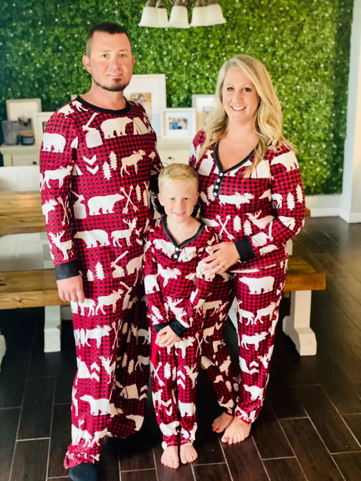 PREORDER: Matching Family Pajamas in Plaid Bear