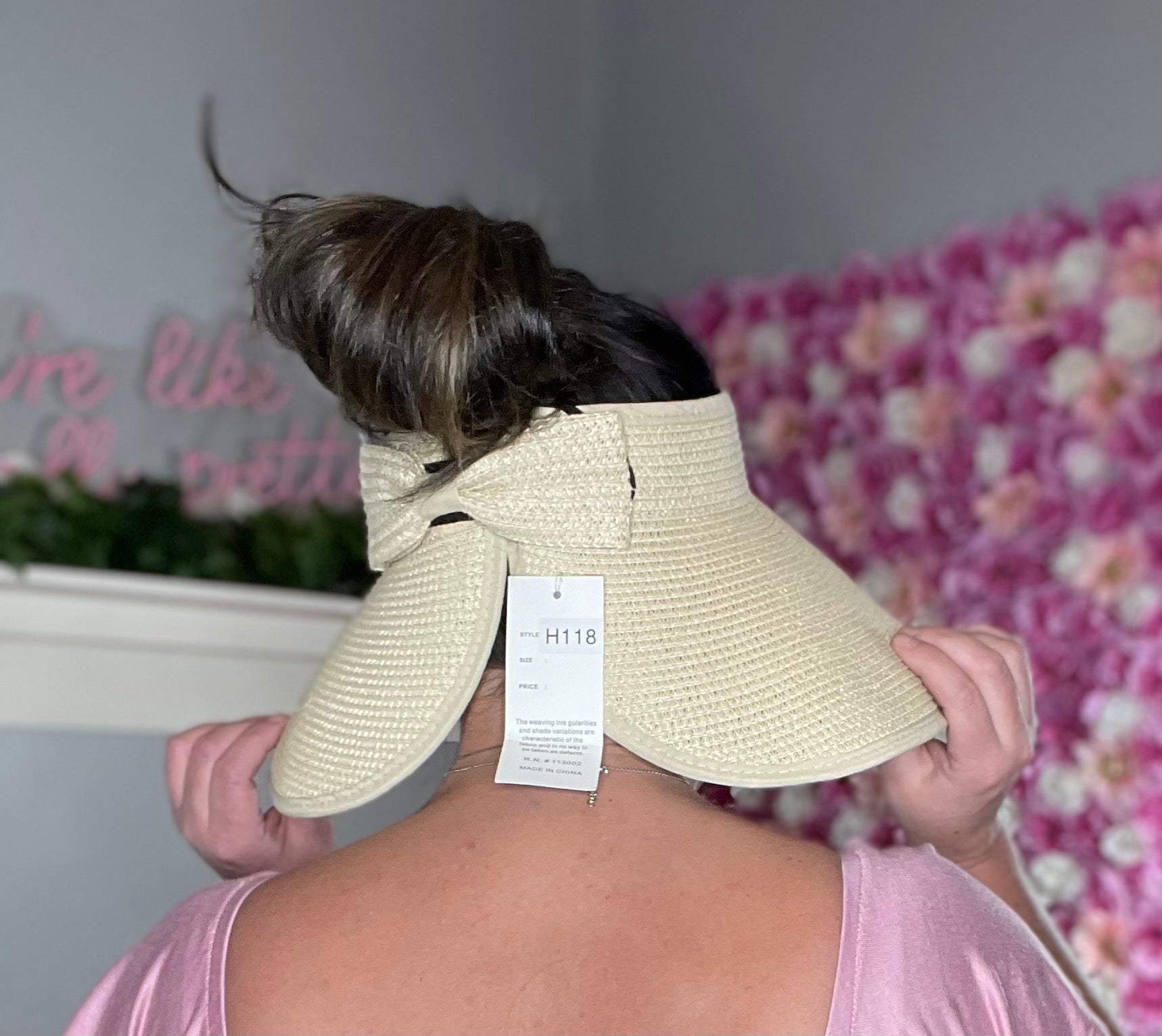 Messy bun hot sale sun hat