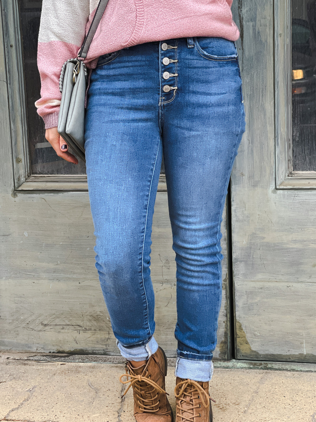 JUDY BLUE HI RISE BUTTON FLY SKINNY